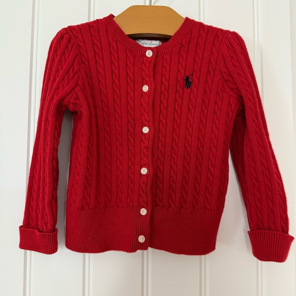 Ralph Lauren Baby Mini-Cable Cotton Cardigan